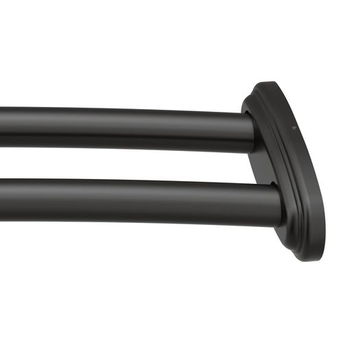 Main product image of Matte Black Adjustable Curved Shower Rod, Dn2141bl