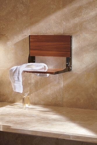 Main product image of Teak Folding Shower Seat (Old World Bronze), DN7110OWB