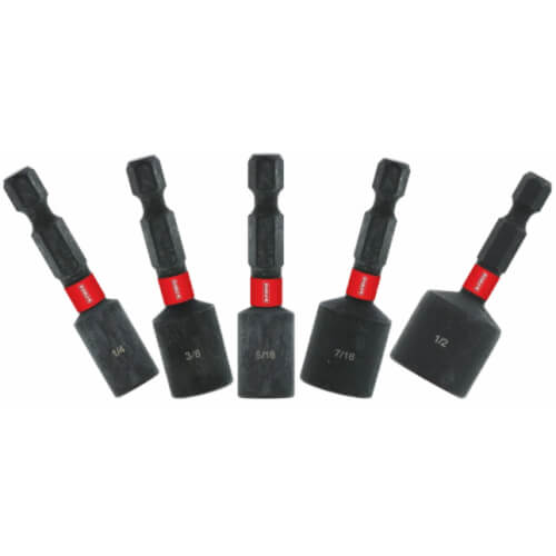 Main product image of 5 Piece 1-7/8" Magnetic Nut Setter Assorted Pack (1/4", 5/16", 3/8", 7/16", 1/2")