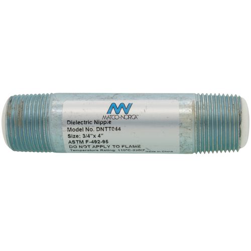 Main product image of 3/4" x 2-1/2" Galvanized Steel Dielectric Nipple w/ Pex Insulator