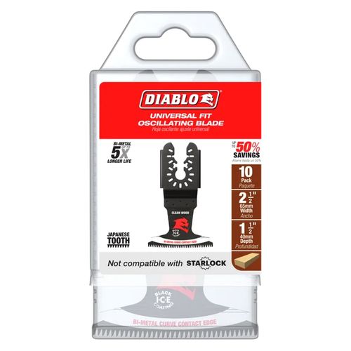 Main product image of 2-1/2" Demo Demon Universal Fit Bi-Metal Oscillating Blade for Clean Wood (10-Pack)