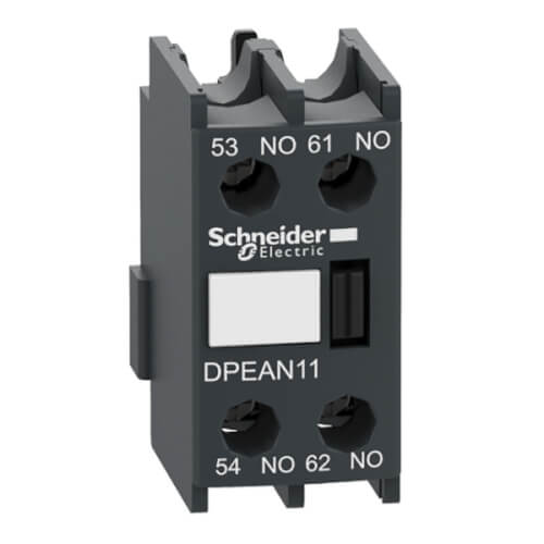 Main product image of Easy TeSys DPE Auxiliary Contact Block, 1NO/1NC w/ Screw Clamp Terminals & Push Button