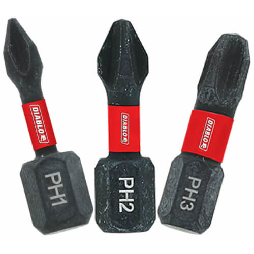 Main product image of 1" Phillips Drive Bit Assorted Pack (Pack of 3)