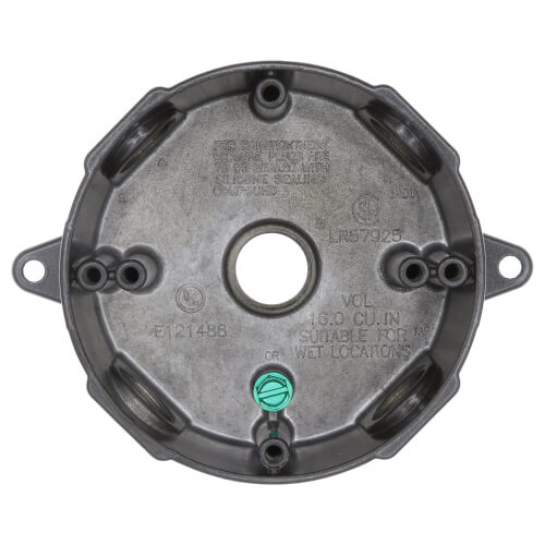 Main product image of 4-1/8" Dia., 1/2" Hub, 5 Outlets Round Outlet Box (Bronze)