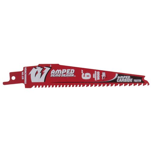 Main product image of 6" 5/7 TPI AMPED Demo Demon Carbide Teeth Reciprocating Saw Blade for Nail-Embedded Wood