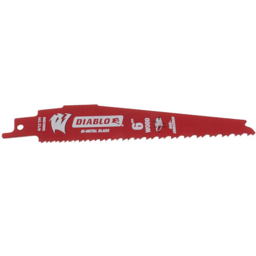 Main product image of 6" Diablo Bi-Metal Reciprocating Blades for Nail Embedded Wood (5 PK)