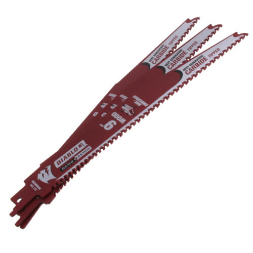 Main product image of 9" Demo Demon Carbide-Tipped Reciprocating Blade for Nail-Embedded Wood (3 PK)