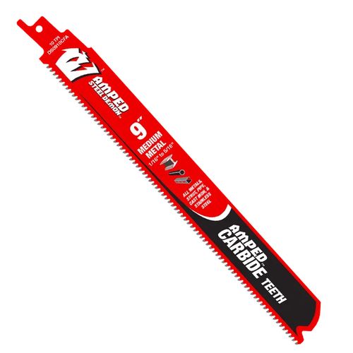 Main product image of 9" 10 TPI AMPED Steel Demon Carbide Teeth Reciprocating Saw Blade for Medium Metal (3-Pack)