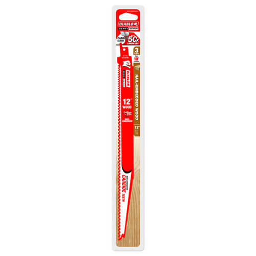 Main product image of 12" Demo Demon Carbide-Tipped Reciprocating Blade for Nail-Embedded Wood (3 PK)