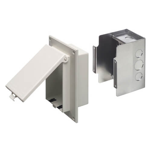 Main product image of 1-Gang White Low Profile InBox with Metal Box for Flat Surface (Retrofit)