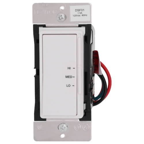 Main product image of Decora Rocker-Slide Quiet Fan Speed Control - White, Light Almond, Ivory (3-Way, 1.5A, 120V, 1P)