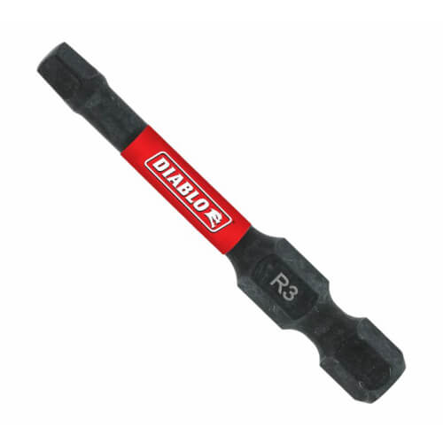 DSQ32P1 Diablo Tools DSQ32P1 1/4" Hex 3 Square Drive Bit, 2" Length