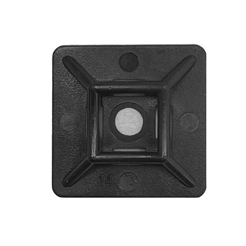 Main product image of 1" X 1" UV Black Cable Tie Mounting Base (Pack of 100)