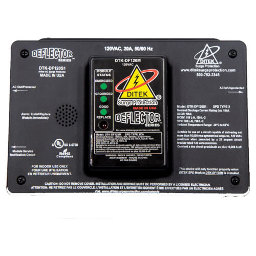 Main product image of Series Connected Surge Protector with Dry Contacts and Audible Alarm (120V)