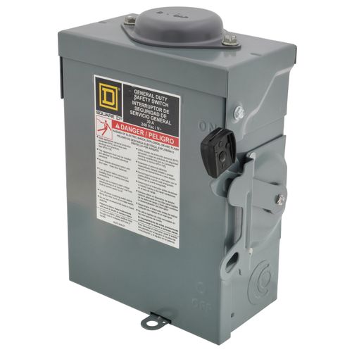 Main product image of 30A Non-Fused General Duty Safety Switch, 3 Pole, NEMA 3R Enclosure w/ Bolt on Hub Provision (240VAC)