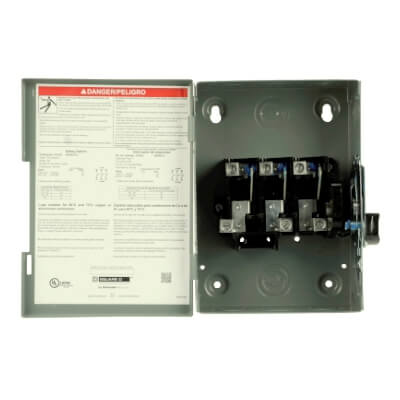 Main product image of Non-Fusible Safety Switch, NEMA 1, 3P, 15 HP (240 VAC, 60A)