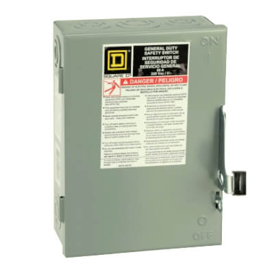 Main product image of Non-Fusible Safety Switch, NEMA 1, 3P, 15 HP (240 VAC, 60A)