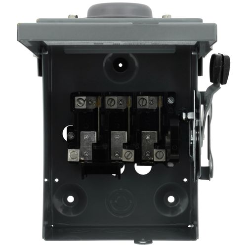 Main product image of 60A Non-Fused General Duty Safety Switch, 3 Pole, NEMA 3R Enclosure w/ Bolt on Hub Provision (240VAC)