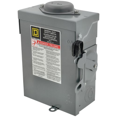 Main product image of 60A Non-Fused General Duty Safety Switch, 3 Pole, NEMA 3R Enclosure w/ Bolt on Hub Provision (240VAC)