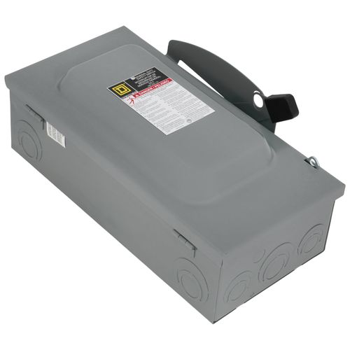Main product image of 100A Non-Fused General Duty Safety Switch, 3 Pole, NEMA 1 Enclosure (240VAC)