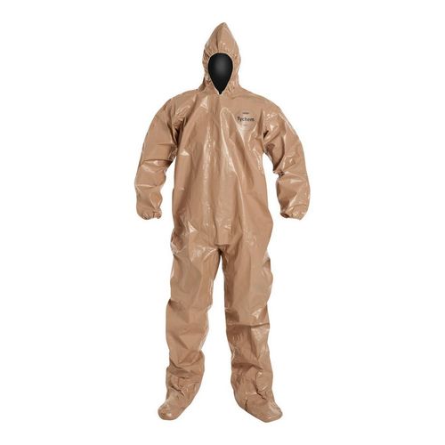 Main product image of Tychem 5000 C3122T Disposable Chemical Resistant Coveralls w/ Zipper Closure, Tan, 3XL (Pack of 6)