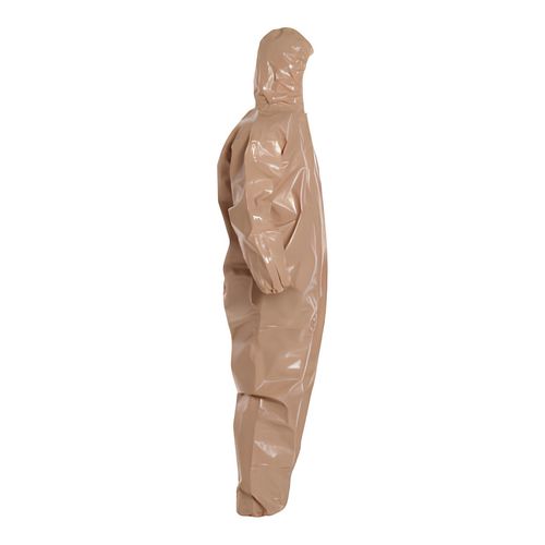 Main product image of Tychem 5000 C3127T Coverall w/ Standard Hood, Elastic Wrists and Ankles, Storm Flap; Adhesive Closure, Tan, X-Large (Pack of 6)