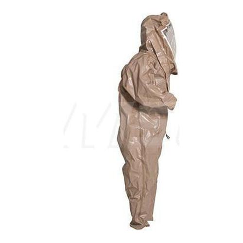Main product image of Tychem 5000 C3525T Encapsulated Suit Level B, Flat Back, Front Entry, Elastic Wrists, Socks w/ Outer Boot Flaps, Double Storm Flap; Hook and Loop, Tan, 2X-Large (Pack of 6)