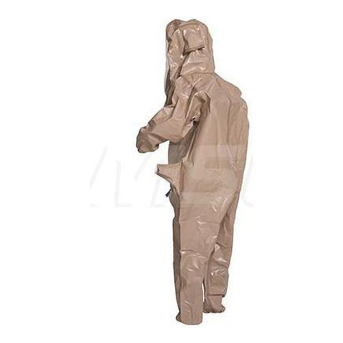 Main product image of Tychem 5000 C3525T Encapsulated Suit Level B, Flat Back, Front Entry, Elastic Wrists, Socks w/ Outer Boot Flaps, Double Storm Flap; Hook and Loop, Tan, 2X-Large (Pack of 6)