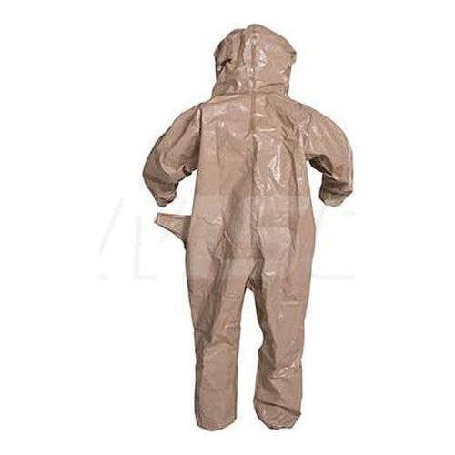 Main product image of Tychem 5000 C3525T Encapsulated Suit Level B, Flat Back, Front Entry, Elastic Wrists, Socks w/ Outer Boot Flaps, Double Storm Flap; Hook and Loop, Tan, Large (Pack of 6)