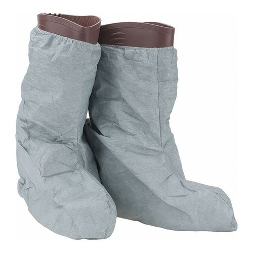 Main product image of Tyvek 400 FC FC454S Boot Cover, Tyvek 400 FC Skid-Resist Sole, 18in High, Gray (50 Pairs)
