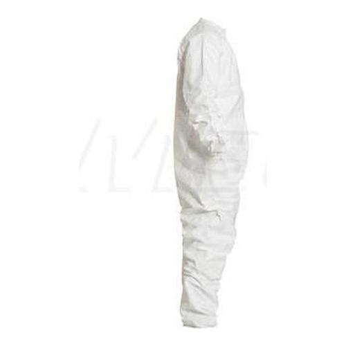 Main product image of Tyvek IsoClean IC182B Coverall w/ Bound Neck, Raglan Sleeves, Covered Elastic Wrists and Ankles, Zipper, White, 3X-Large (Pack of 25)