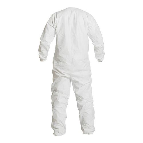 Main product image of Tyvek IsoClean IC253B Coverall w/ Bound Neck, Dolman Sleeves, Covered Elastic Wrists and Ankles, Zipper, White, 3X-Large (Pack of 25) - Sterile