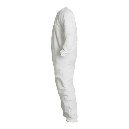 Main product image of Tyvek IsoClean IC253B Coverall w/ Bound Neck, Dolman Sleeves, Covered Elastic Wrists and Ankles, Zipper, White, Medium (Pack of 25) - Sterile, Clean-Processed