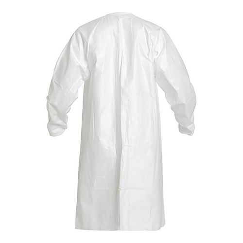 Main product image of Tyvek IsoClean IC264S Frock w/ Bound Neck, Raglan Sleeves, Elastic Wrists, Zipper, White, 3X-Large (Pack of 30)