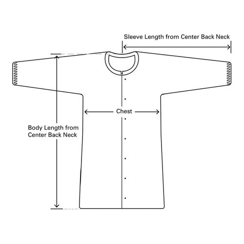 Main product image of Tyvek IsoClean IC264S Frock w/ Bound Neck, Raglan Sleeves, Elastic Wrists, Zipper, White, 3X-Large (Pack of 30)