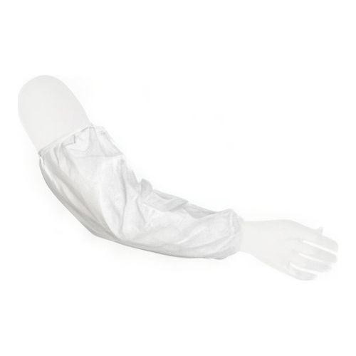 Main product image of Tyvek IsoClean IC501B Sleeve, 18in Long, Covered Elastic at Both Ends, White (Pack of 100)