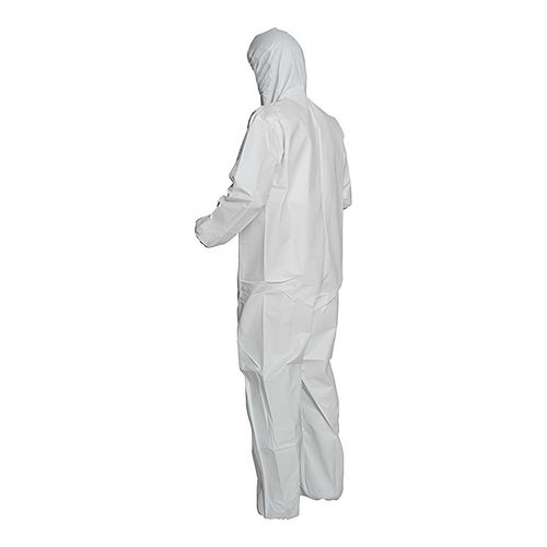 Main product image of ProShield 50 NB127S Coverall w/ Respirator Fit Hood, Elastic Wrists and Ankles, Storm Flap, White, 4X-Large (Pack of 25)