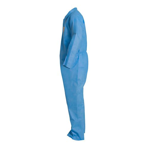 Main product image of ProShield 10 PB120S Coverall w/ Collar, Open Wrists and Ankles, Storm Flap, Blue, X-Large (Pack of 25)
