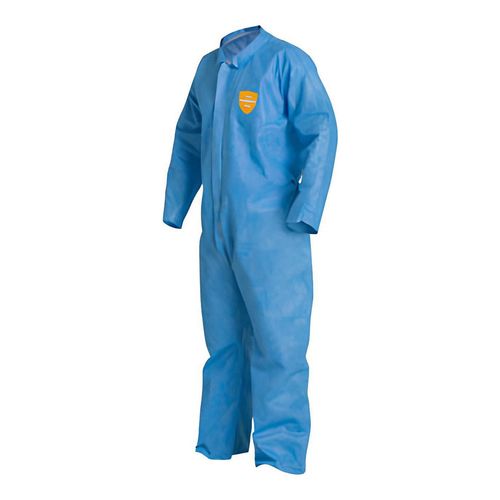 Main product image of ProShield 10 PB120S Coverall w/ Collar, Open Wrists and Ankles, Storm Flap, Blue, X-Large (Pack of 25)