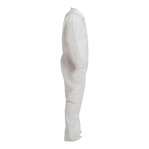 Main product image of ProShield 10 PB120S Coverall w/ Collar, Open Wrists and Ankles, Storm Flap, White, Medium (Pack of 25)
