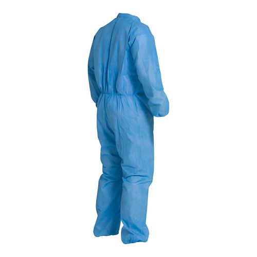 Main product image of ProShield 10 PB125S Coverall w/ Collar, Elastic Wrists and Ankles, Storm Flap, Blue, 4X-Large (Pack of 25)