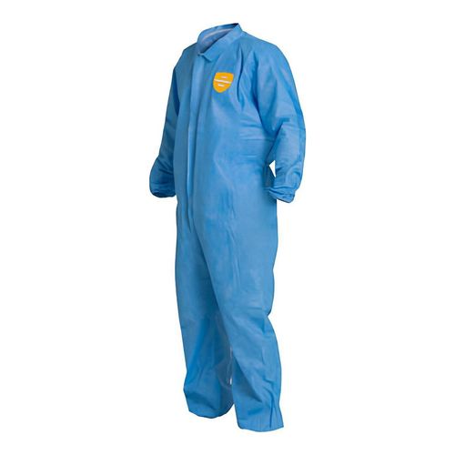 Main product image of ProShield 10 PB125S Coverall w/ Collar, Elastic Wrists and Ankles, Storm Flap, Blue, Large (Pack of 25)