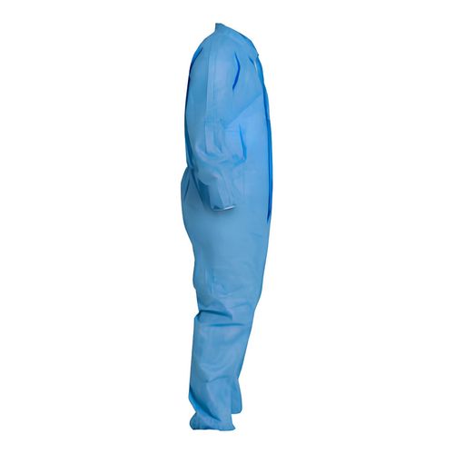 Main product image of ProShield 10 PB125S Coverall w/ Collar, Elastic Wrists and Ankles, Storm Flap, Blue, Medium (Pack of 25)