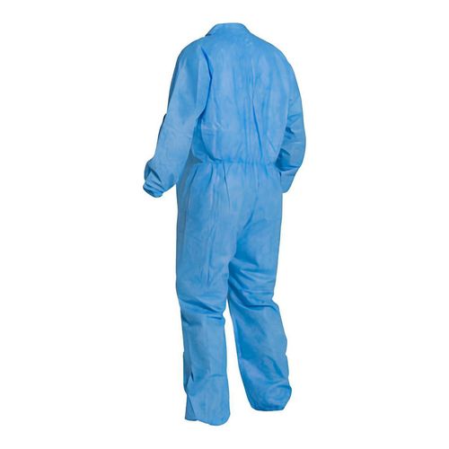Main product image of ProShield 10 PB125S Coverall w/ Collar, Elastic Wrists and Ankles, Storm Flap, Blue, Medium (Pack of 25)