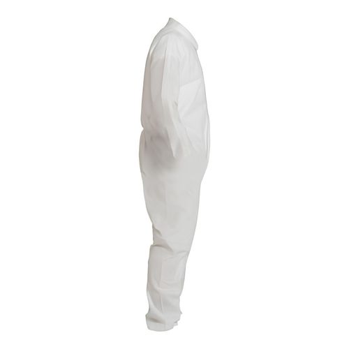 Main product image of ProShield 10 PB125S Coverall w/ Collar, Elastic Wrists and Ankles, Storm Flap, White, 3X-Large (Pack of 25)