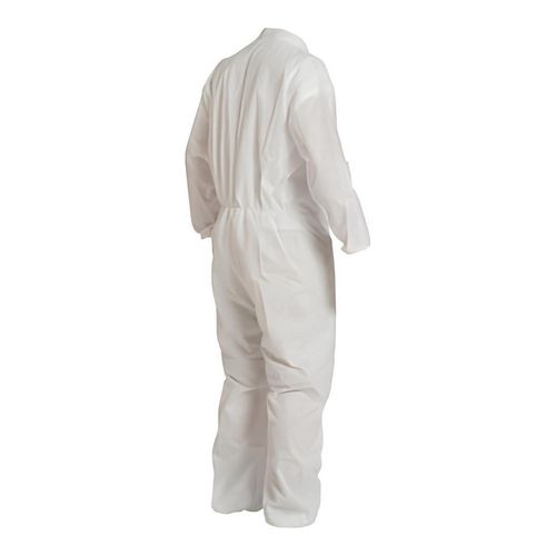 Main product image of ProShield 10 PB125S Coverall w/ Collar, Elastic Wrists and Ankles, Storm Flap, White, 3X-Large (Pack of 25)