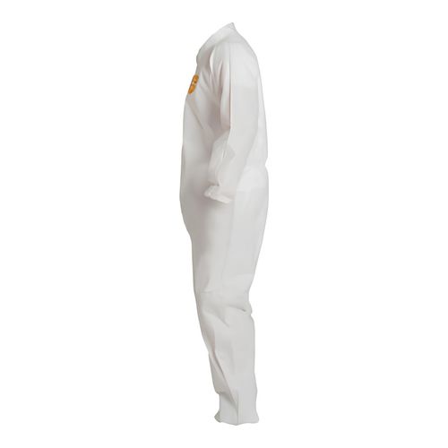 Main product image of ProShield 10 PB125S Coverall w/ Collar, Elastic Wrists and Ankles, Storm Flap, White, 3X-Large (Pack of 25)