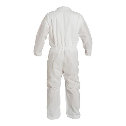 Main product image of ProShield 10 PB125S Coverall w/ Collar, Elastic Wrists and Ankles, Storm Flap, White, 4X-Large (Pack of 25)
