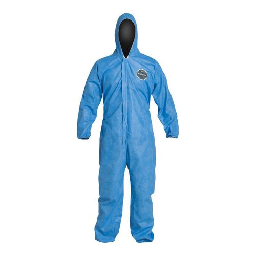 Main product image of ProShield 10 PB127S Coverall w/ Standard Hood, Elastic Wrists and Ankles, Storm Flap, Blue, 3X-Large (Pack of 25)