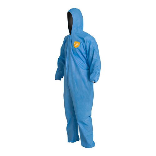 Main product image of ProShield 10 PB127S Coverall w/ Standard Hood, Elastic Wrists and Ankles, Storm Flap, Blue, 3X-Large (Pack of 25)